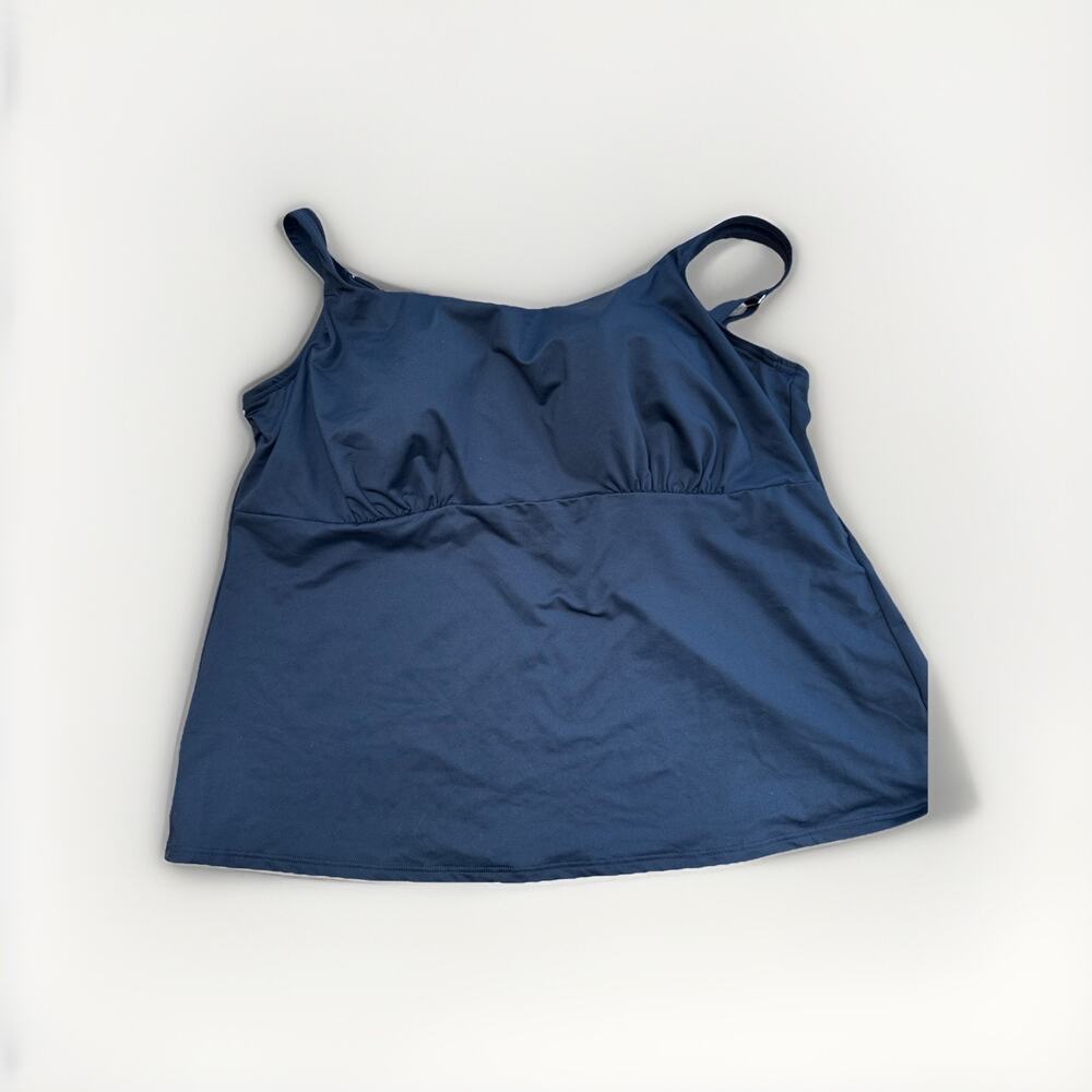 Womens Lands’ End Swimsuit Tankini Top Black Size 20W